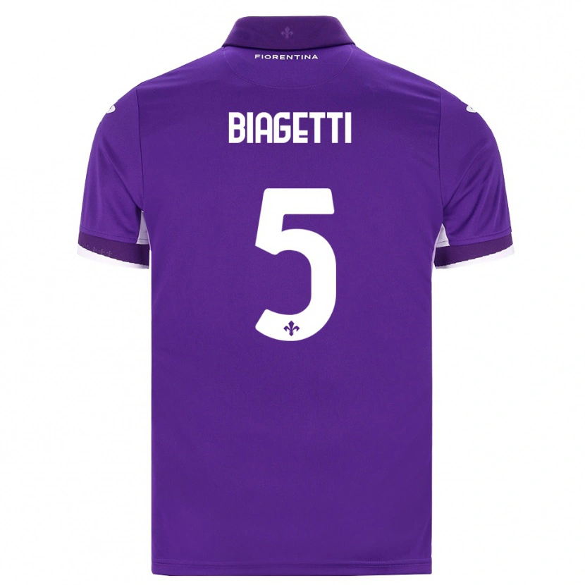 DanxenメンズChristian Biagetti#5パープル ホワイト ピンクホームシャツ2026/27ジャージーユニフォーム