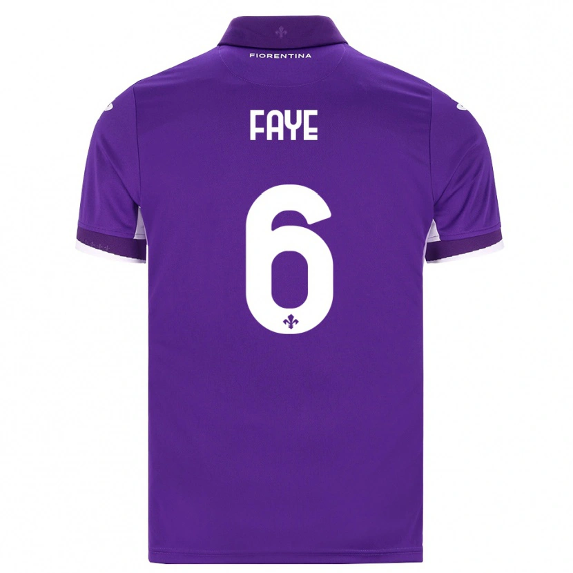 DanxenメンズMoussa Faye#6パープル ホワイト ピンクホームシャツ2026/27ジャージーユニフォーム