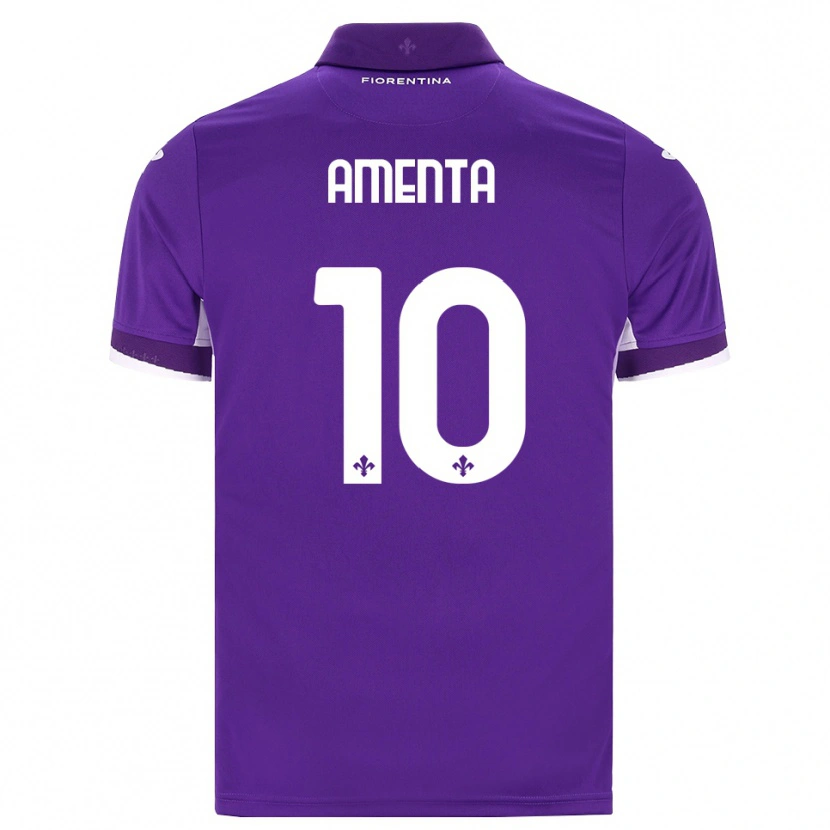 DanxenメンズFrancesco Amenta#10パープル ホワイト ピンクホームシャツ2026/27ジャージーユニフォーム