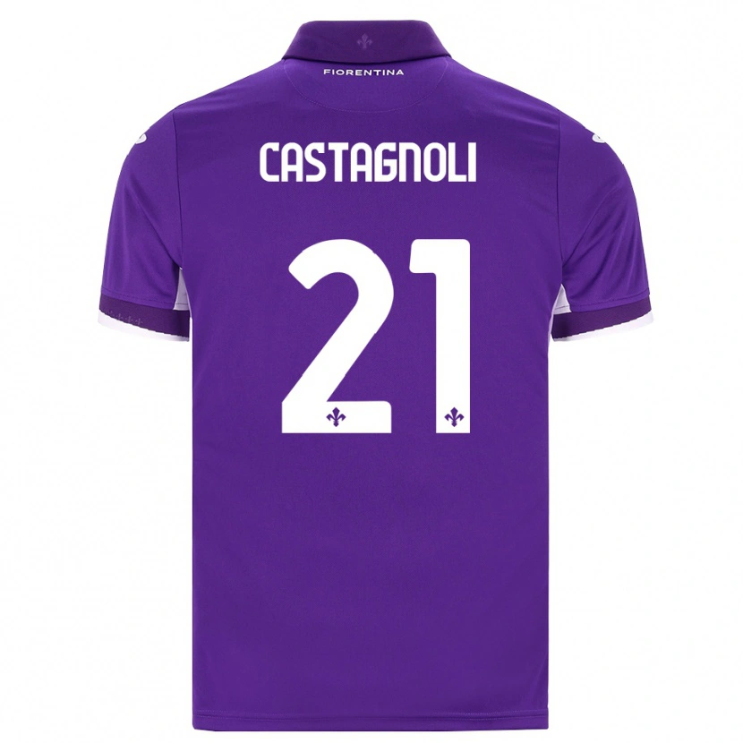 DanxenメンズFilippo Castagnoli#21パープル ホワイト ピンクホームシャツ2026/27ジャージーユニフォーム