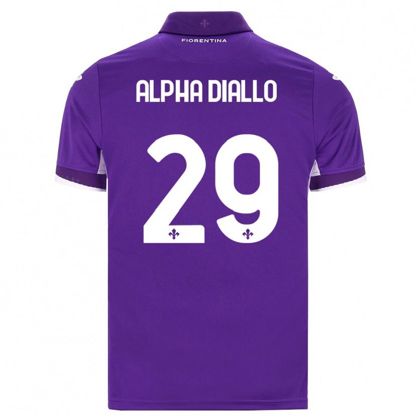 DanxenメンズAlpha Diallo#29パープル ホワイト ピンクホームシャツ2026/27ジャージーユニフォーム