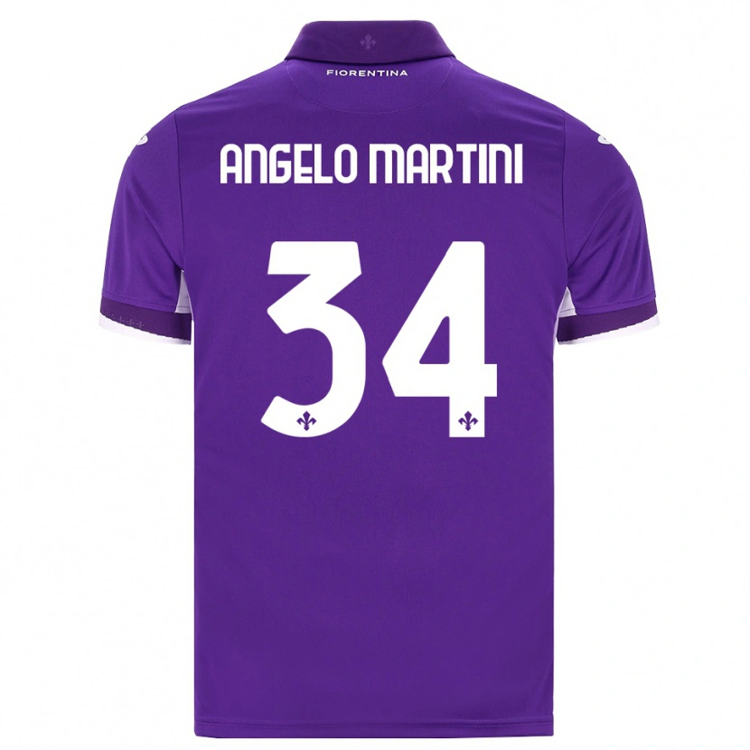 DanxenメンズAngelo Martini#34パープル ホワイト ピンクホームシャツ2026/27ジャージーユニフォーム