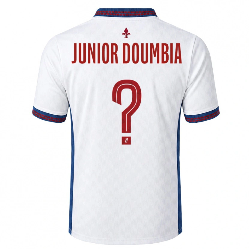DanxenメンズSamba Junior Doumbia#0赤 白 青アウェイシャツ2026/27ジャージーユニフォーム