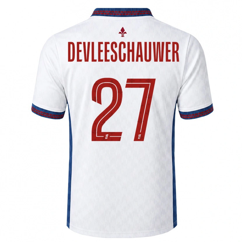 DanxenメンズGwenaëlle Devleeschauwer#27赤 白 青アウェイシャツ2026/27ジャージーユニフォーム