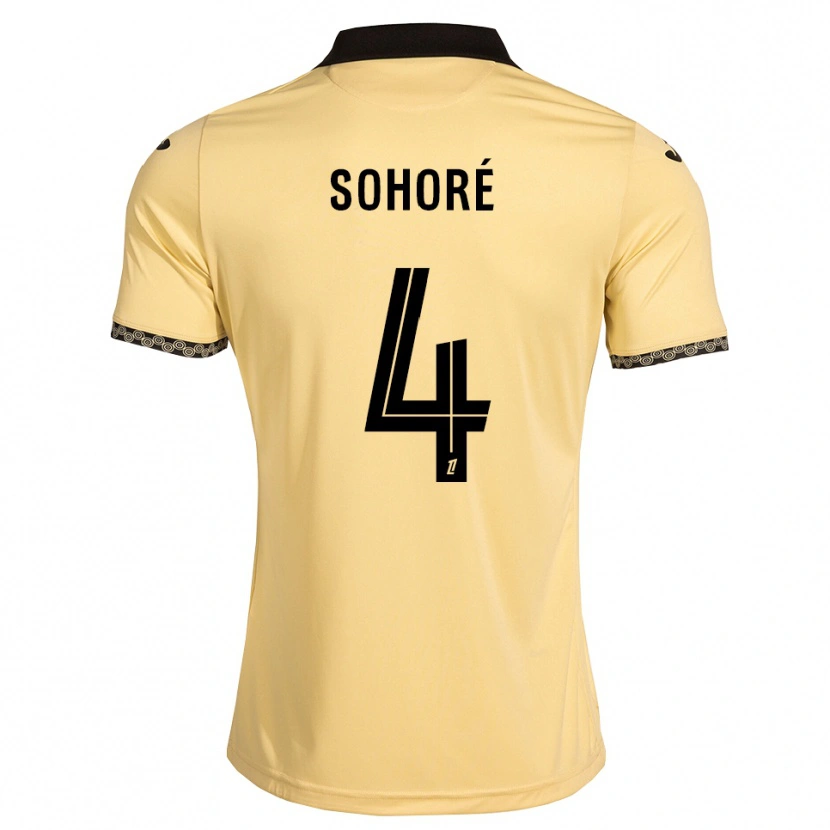 DanxenメンズSeni Sohoré#4ナバホホワイト 黒アウェイシャツ2026/27ジャージーユニフォーム