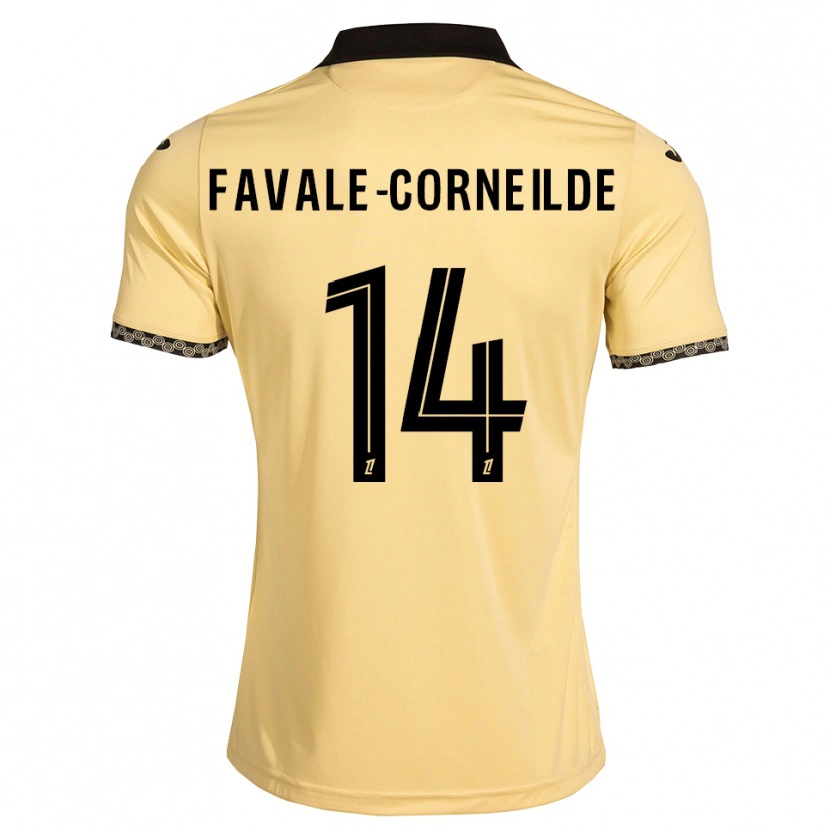 DanxenメンズGianni Favale-Corneilde#14ナバホホワイト 黒アウェイシャツ2026/27ジャージーユニフォーム