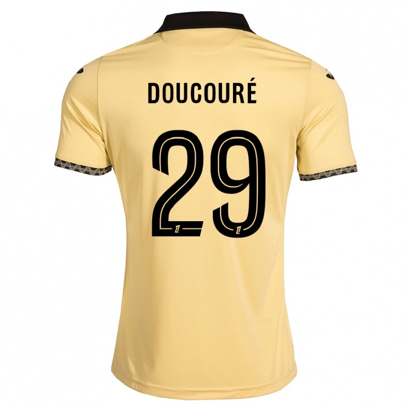 DanxenメンズSiriné Doucouré#29ナバホホワイト 黒アウェイシャツ2026/27ジャージーユニフォーム