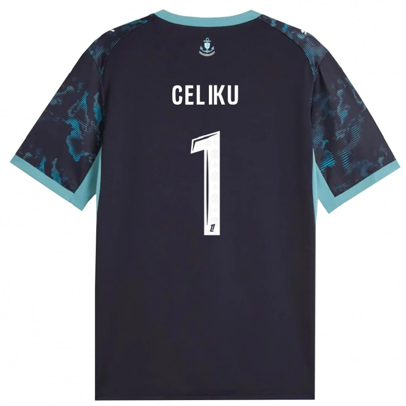 DanxenメンズBleron Celiku#1ペールターコイズ 白 黒アウェイシャツ2026/27ジャージーユニフォーム