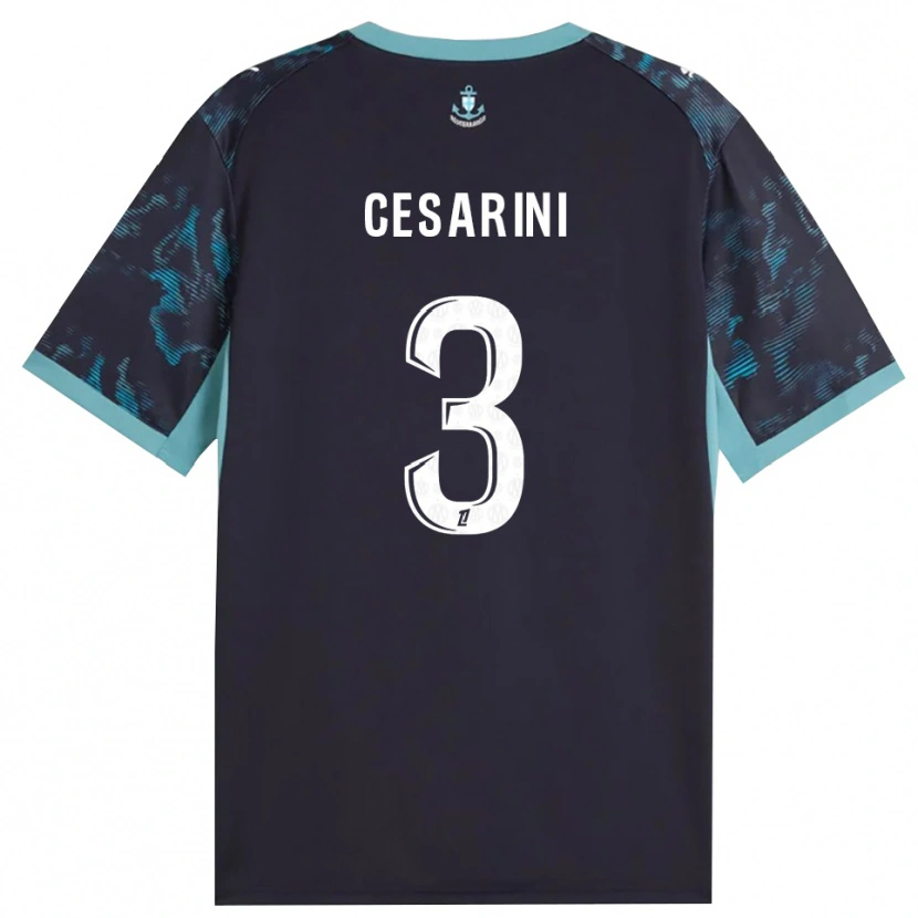 DanxenメンズGaëtan Cesarini#3ペールターコイズ 白 黒アウェイシャツ2026/27ジャージーユニフォーム