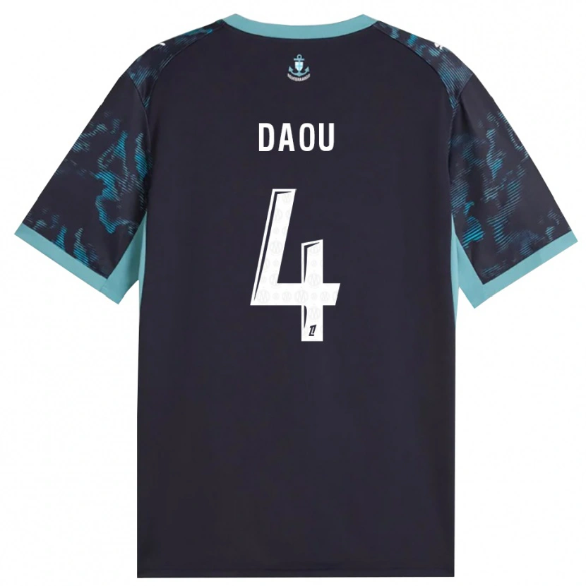 DanxenメンズRaimane Daou#4ペールターコイズ 白 黒アウェイシャツ2026/27ジャージーユニフォーム