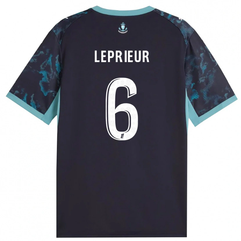 DanxenメンズEliott Leprieur#6ペールターコイズ 白 黒アウェイシャツ2026/27ジャージーユニフォーム