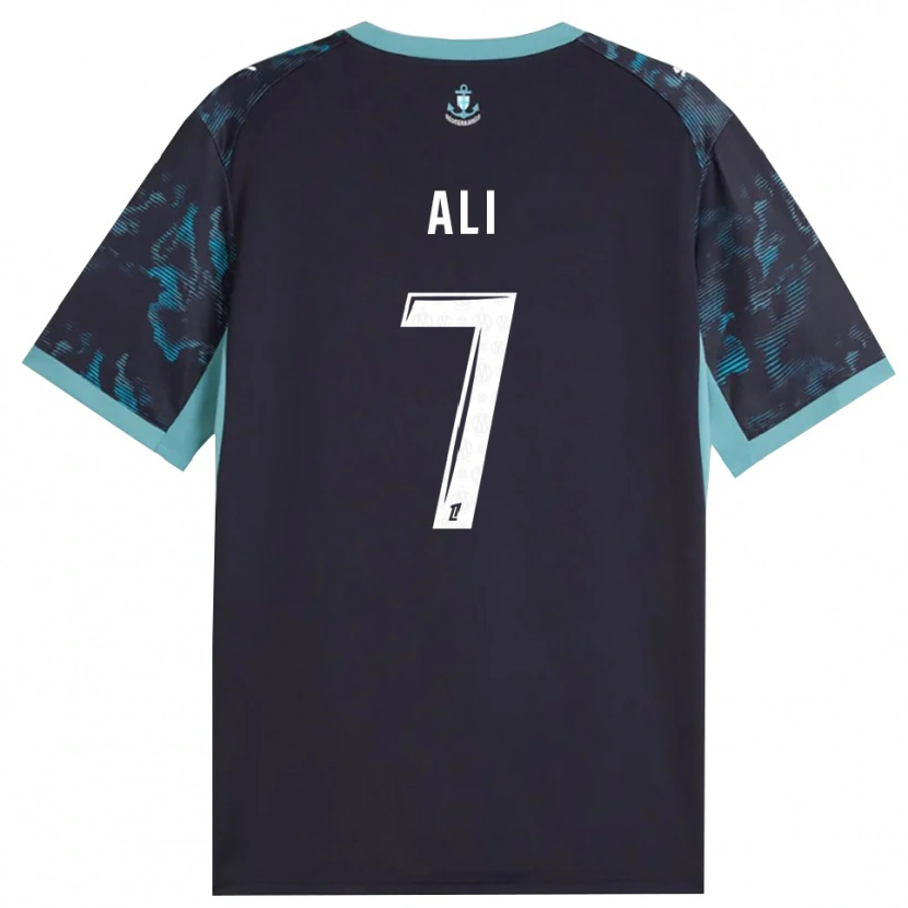 DanxenメンズAzhar Ali#7ペールターコイズ 白 黒アウェイシャツ2026/27ジャージーユニフォーム