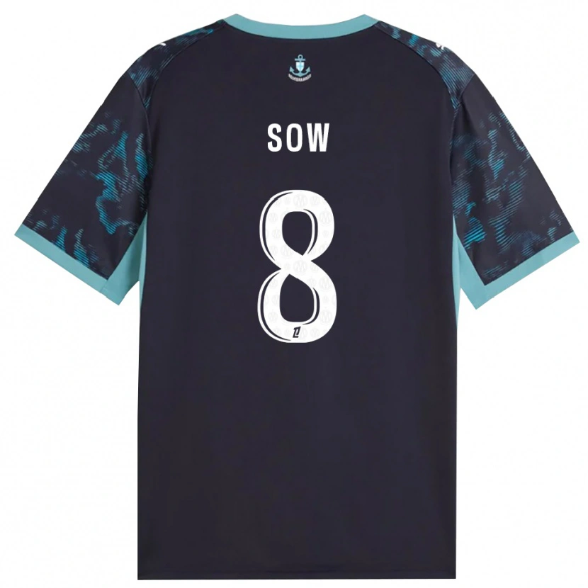DanxenメンズMbayang Sow#8ペールターコイズ 白 黒アウェイシャツ2026/27ジャージーユニフォーム