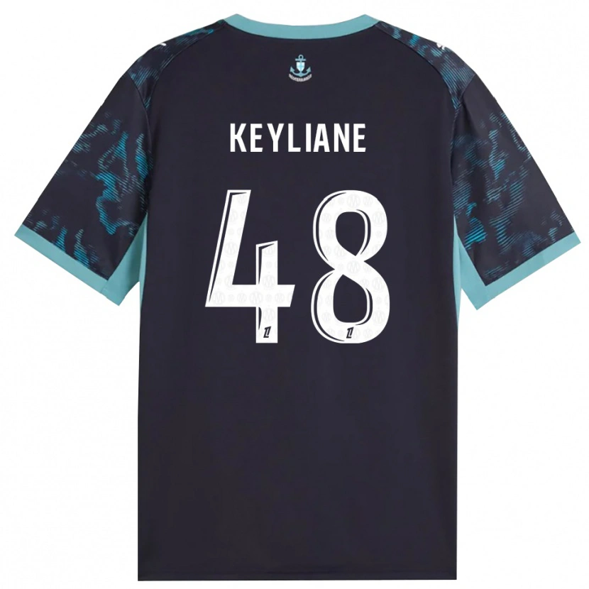 DanxenメンズKeyliane Abdallah#48ペールターコイズ 白 黒アウェイシャツ2026/27ジャージーユニフォーム