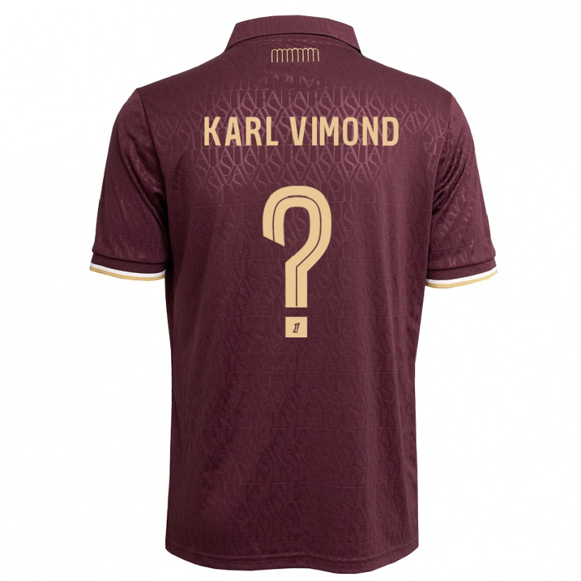 DanxenメンズDany Karl Vimond#0マルーン サンディブラウンアウェイシャツ2026/27ジャージーユニフォーム