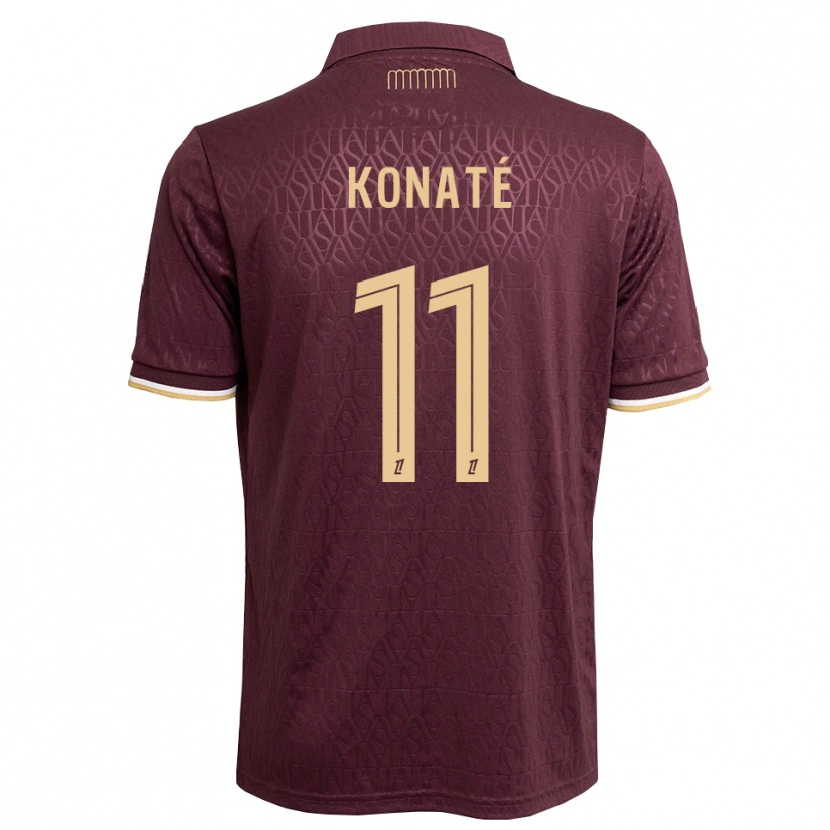 DanxenメンズOumar Konaté#11マルーン サンディブラウンアウェイシャツ2026/27ジャージーユニフォーム