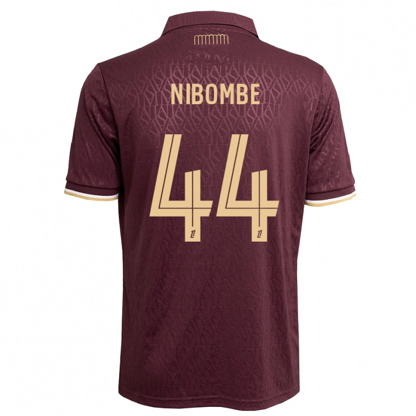 DanxenメンズSamuel Nibombe#44マルーン サンディブラウンアウェイシャツ2026/27ジャージーユニフォーム