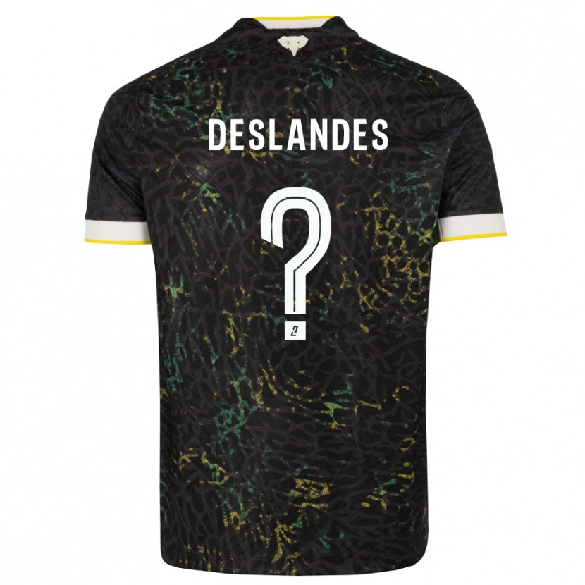 DanxenメンズLouness Deslandes#0黒白黄アウェイシャツ2026/27ジャージーユニフォーム