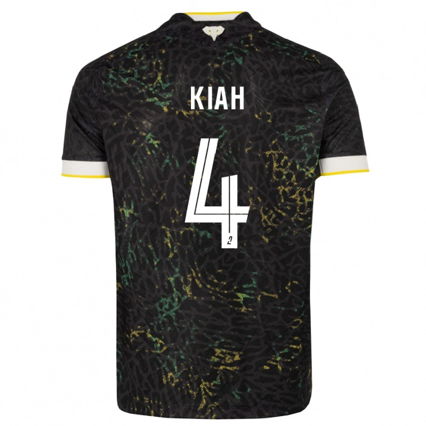 DanxenメンズEmmanuel Kiah#4黒白黄アウェイシャツ2026/27ジャージーユニフォーム
