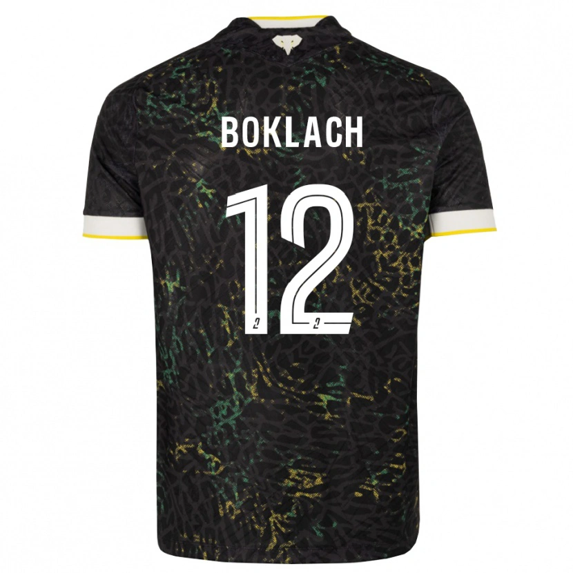 DanxenメンズKateryna Boklach#12黒白黄アウェイシャツ2026/27ジャージーユニフォーム