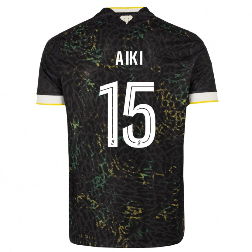 DanxenメンズAmed Aiki#15黒白黄アウェイシャツ2026/27ジャージーユニフォーム