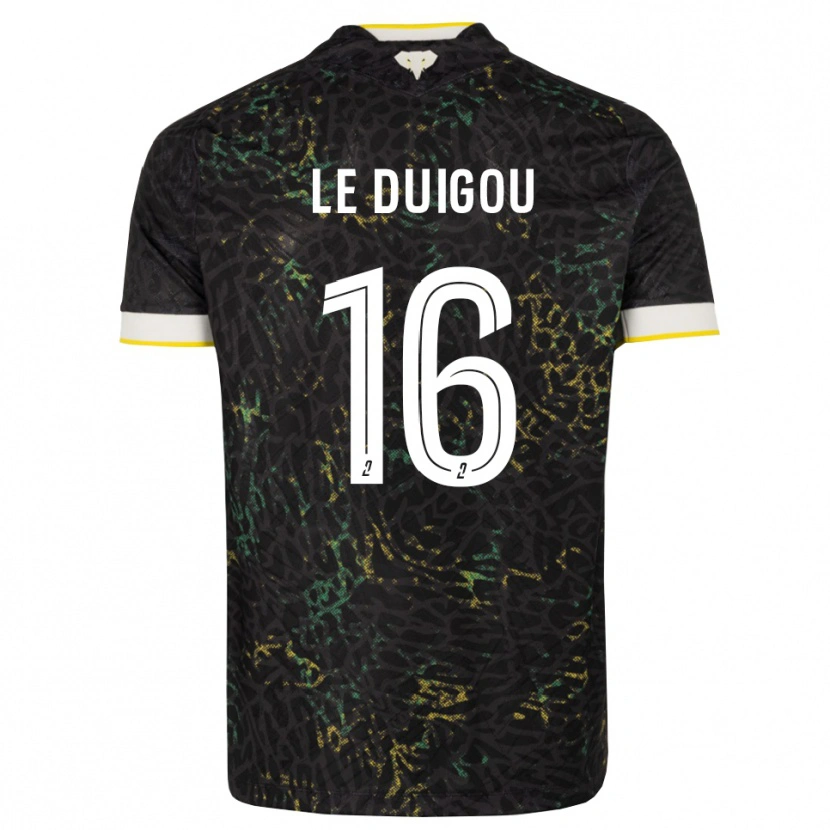 DanxenメンズDaniel Le Duigou#16黒白黄アウェイシャツ2026/27ジャージーユニフォーム