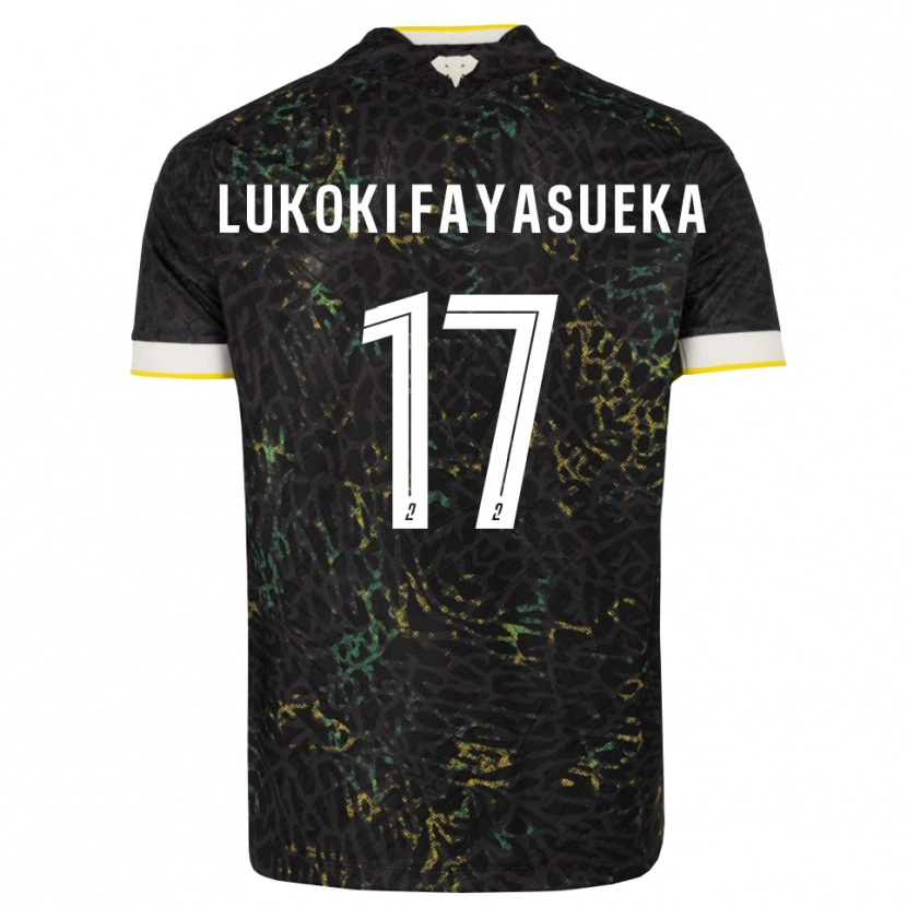 DanxenメンズKévin Lukoki Fayasueka#17黒白黄アウェイシャツ2026/27ジャージーユニフォーム