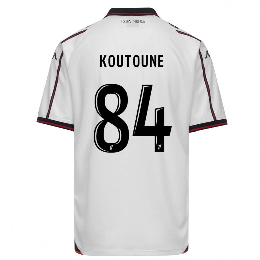 DanxenメンズHamza Koutoune#84黒 白アウェイシャツ2026/27ジャージーユニフォーム