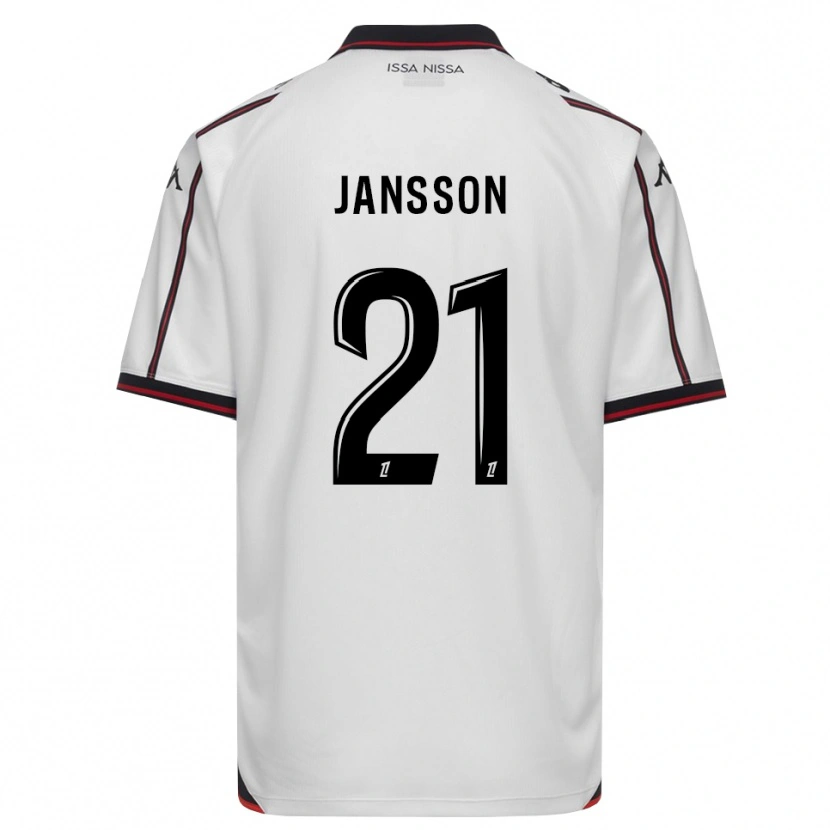 Danxenメンズイサク・ヤンソン#21黒 白アウェイシャツ2026/27ジャージーユニフォーム