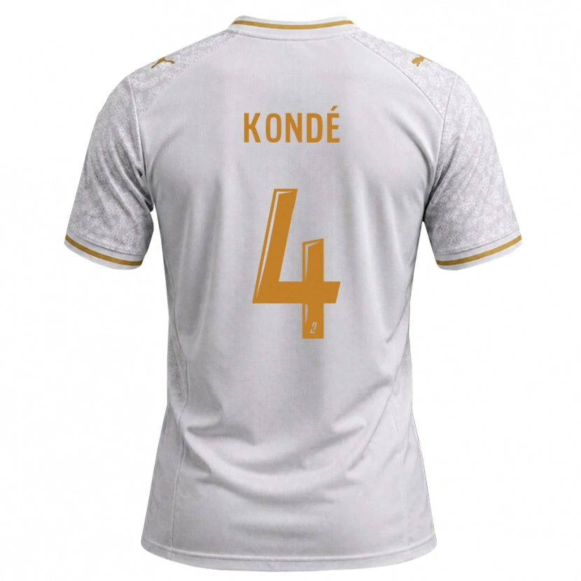 DanxenメンズJean-Charles Kondé#4白 グレー ゴールデンロッドアウェイシャツ2026/27ジャージーユニフォーム