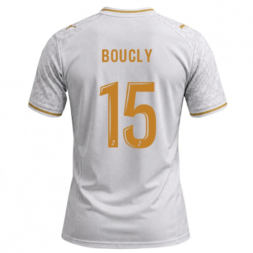 DanxenメンズMaïté Boucly#15白 グレー ゴールデンロッドアウェイシャツ2026/27ジャージーユニフォーム