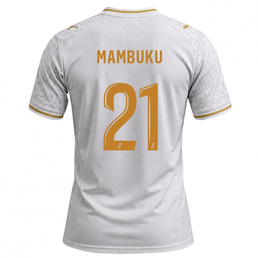 DanxenメンズJean Mambuku#21白 グレー ゴールデンロッドアウェイシャツ2026/27ジャージーユニフォーム