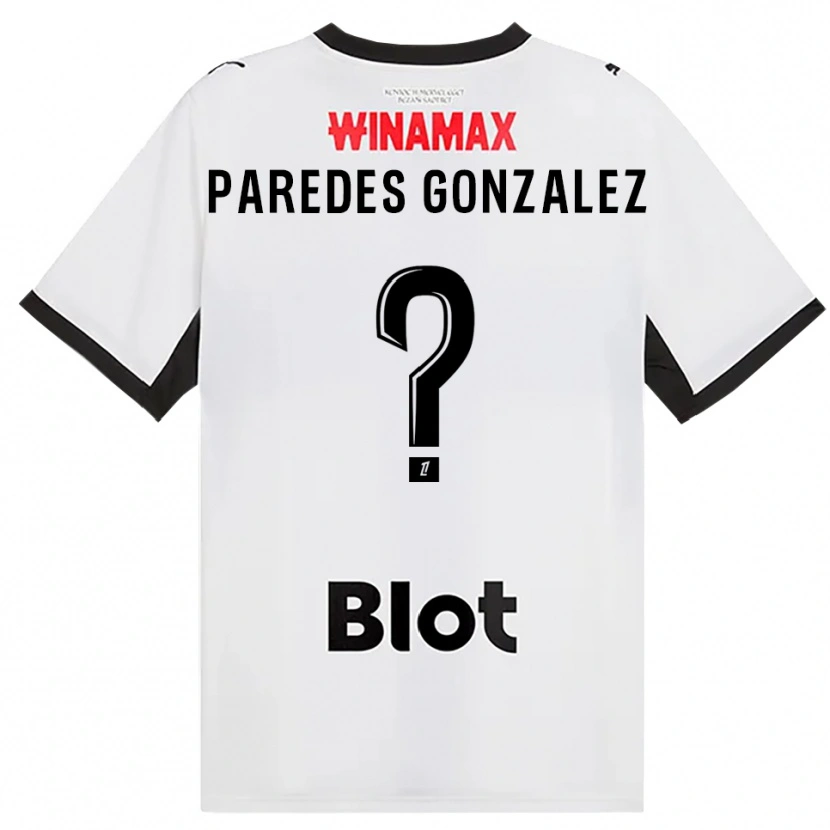 DanxenメンズMaxime Paredes Gonzalez#0黒白赤アウェイシャツ2026/27ジャージーユニフォーム