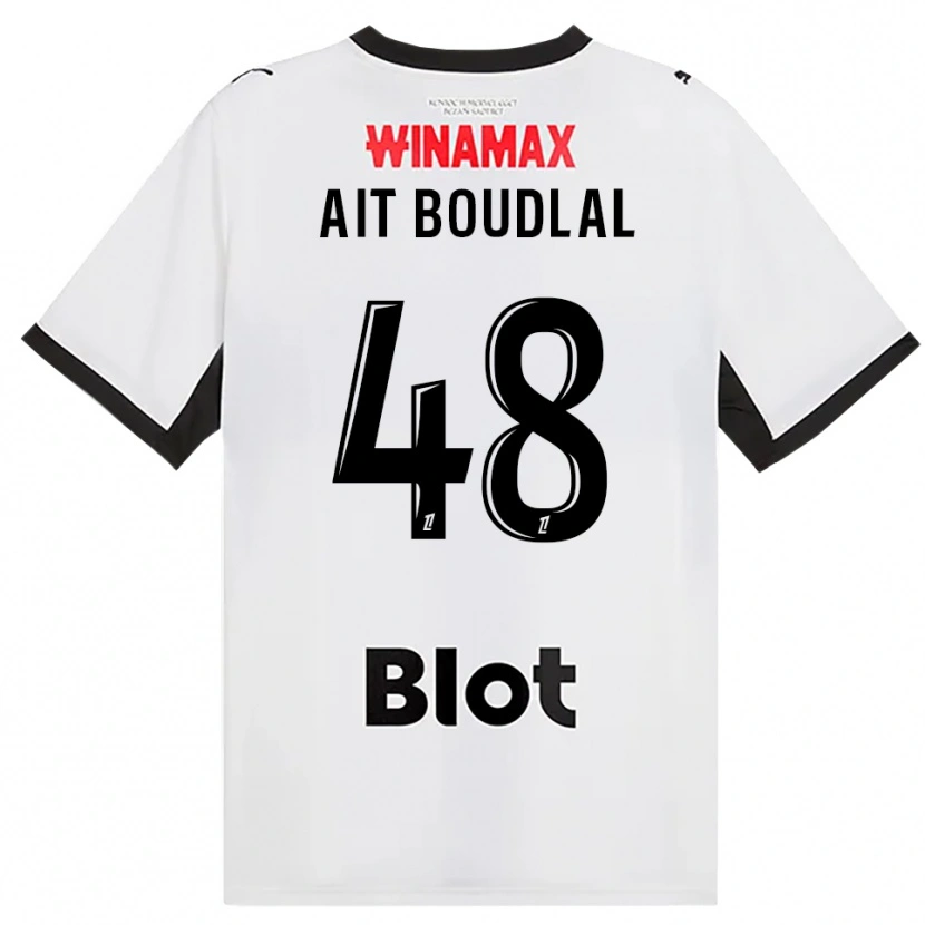 DanxenメンズAbdelhamid Ait Boudlal#48黒白赤アウェイシャツ2026/27ジャージーユニフォーム