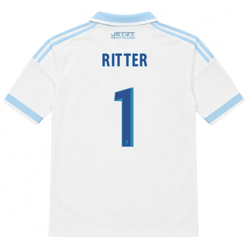 DanxenメンズMaxime Ritter#1ライトスカイブルー 白 赤アウェイシャツ2026/27ジャージーユニフォーム