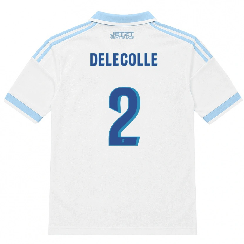 DanxenメンズTiméo Delecolle#2ライトスカイブルー 白 赤アウェイシャツ2026/27ジャージーユニフォーム