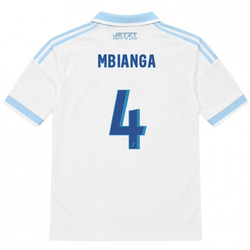 DanxenメンズYvan Mbianga#4ライトスカイブルー 白 赤アウェイシャツ2026/27ジャージーユニフォーム