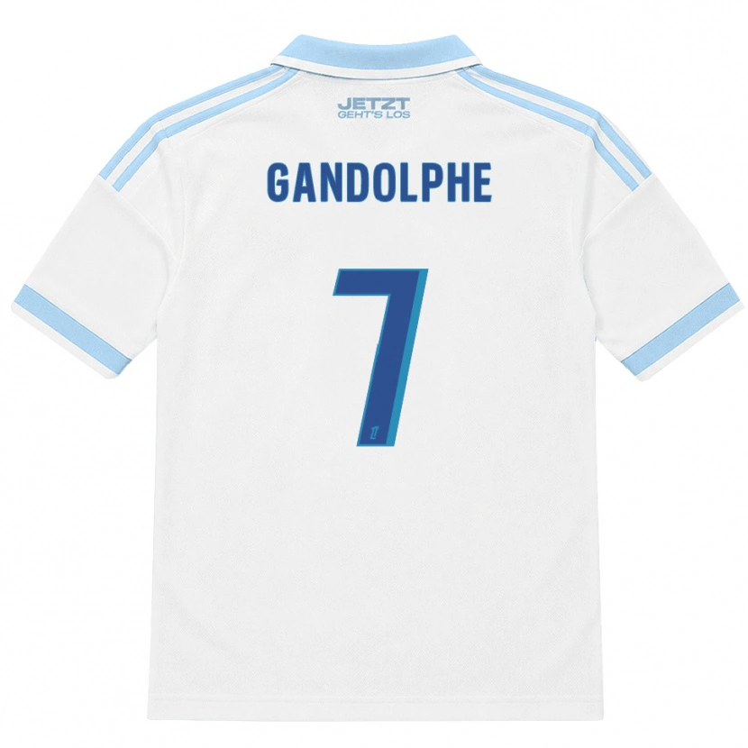DanxenメンズAdrien Gandolphe#7ライトスカイブルー 白 赤アウェイシャツ2026/27ジャージーユニフォーム