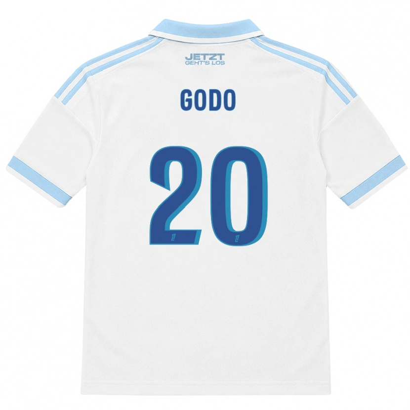 DanxenメンズMartial Godo#20ライトスカイブルー 白 赤アウェイシャツ2026/27ジャージーユニフォーム