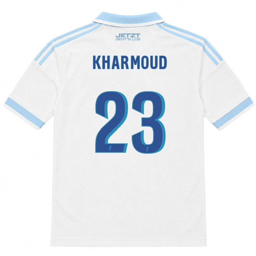 DanxenメンズRayan Kharmoud#23ライトスカイブルー 白 赤アウェイシャツ2026/27ジャージーユニフォーム