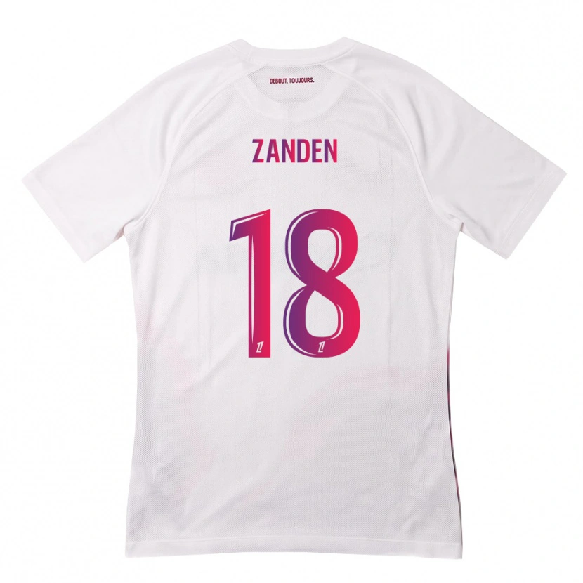 Danxenメンズオリバー・ザンデン#18白 ピンク 紫アウェイシャツ2026/27ジャージーユニフォーム