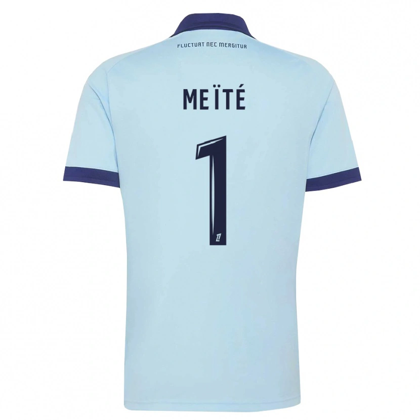 DanxenメンズIbrahim Meïté#1コーンフラワーブルー 黒アウェイシャツ2026/27ジャージーユニフォーム