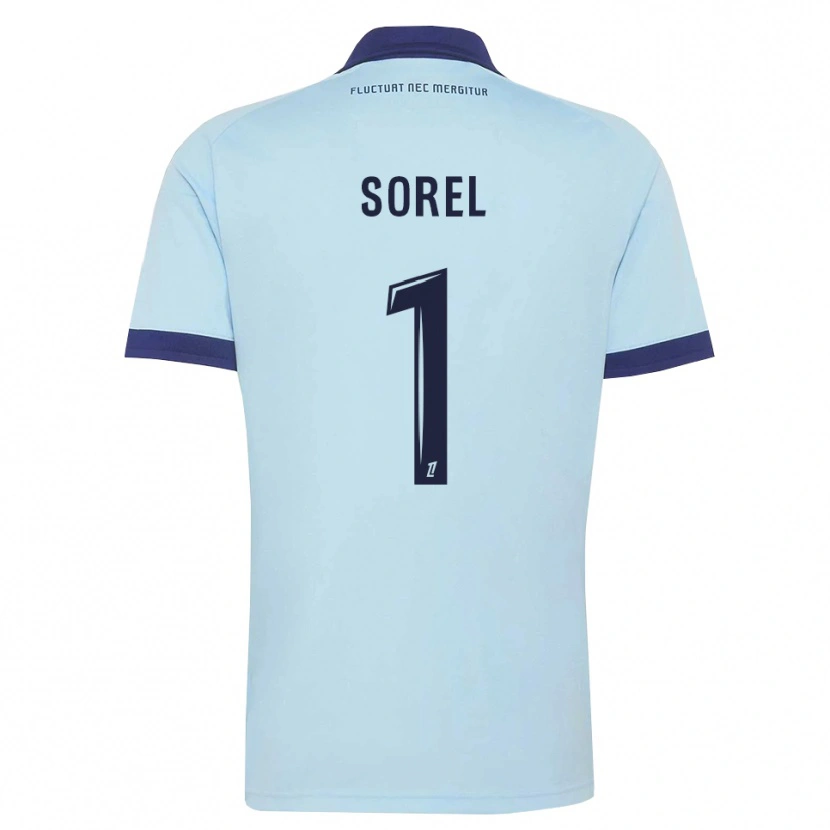 DanxenメンズSacha Sorel#1コーンフラワーブルー 黒アウェイシャツ2026/27ジャージーユニフォーム