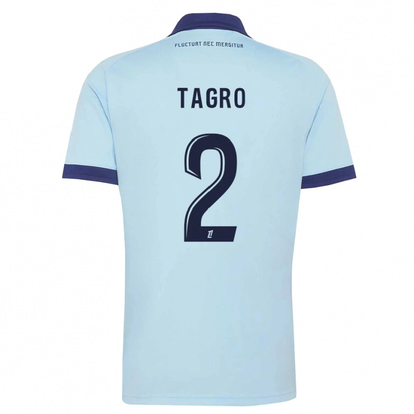 DanxenメンズLucas Tagro#2コーンフラワーブルー 黒アウェイシャツ2026/27ジャージーユニフォーム