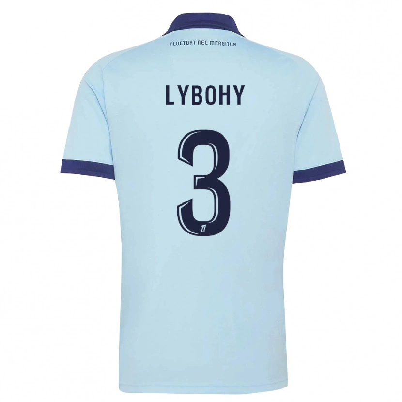 DanxenメンズKyliann Lybohy#3コーンフラワーブルー 黒アウェイシャツ2026/27ジャージーユニフォーム