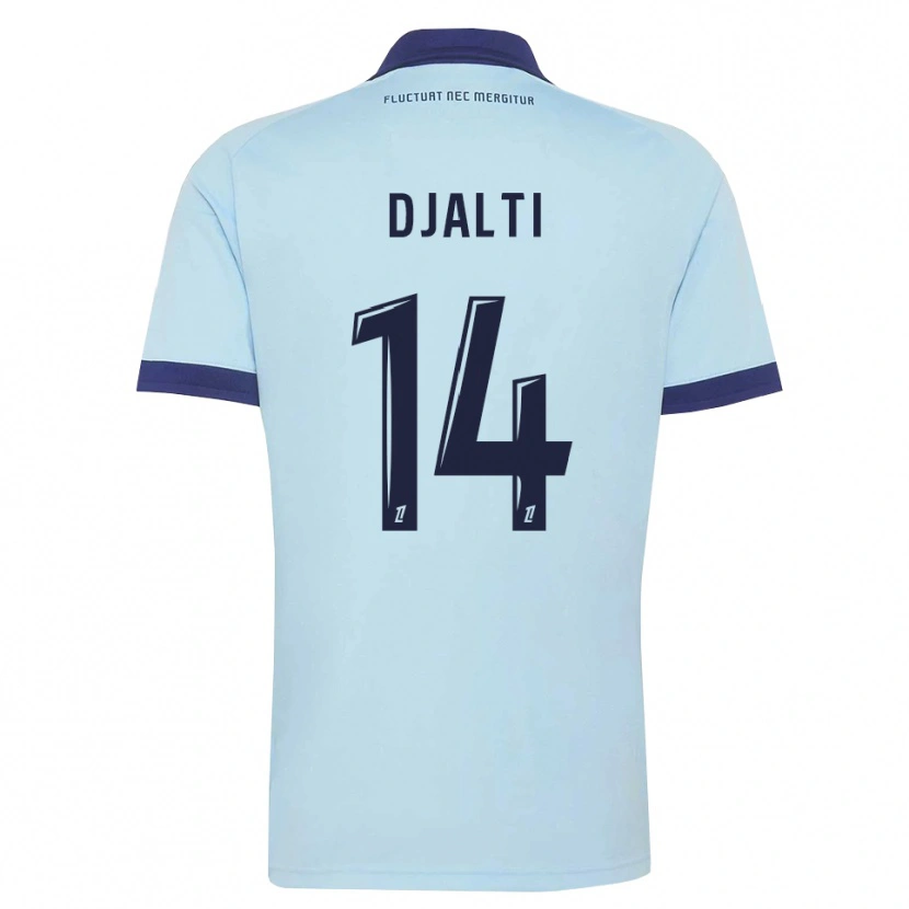 DanxenメンズNadir Djalti#14コーンフラワーブルー 黒アウェイシャツ2026/27ジャージーユニフォーム