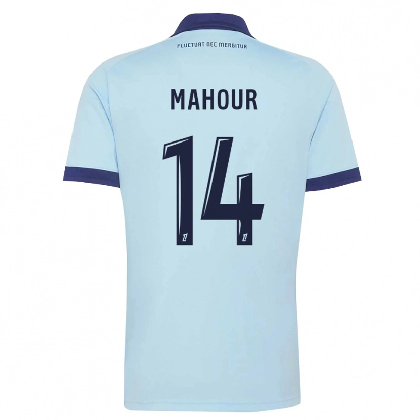 DanxenメンズSamy Mahour#14コーンフラワーブルー 黒アウェイシャツ2026/27ジャージーユニフォーム