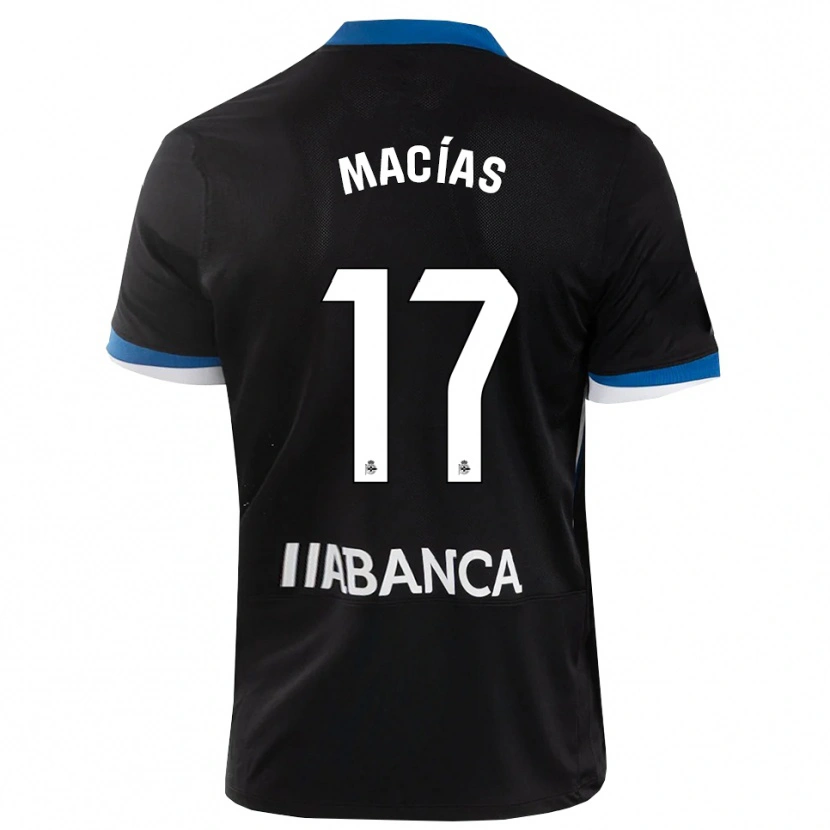 DanxenメンズLuisao Macías#17黒 青 白アウェイシャツ2026/27ジャージーユニフォーム