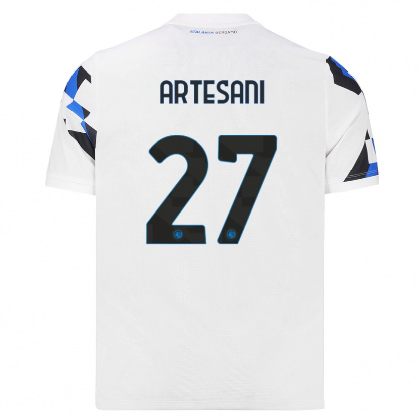 DanxenメンズNicolò Artesani#27ホワイト レッドブルーアウェイシャツ2026/27ジャージーユニフォーム