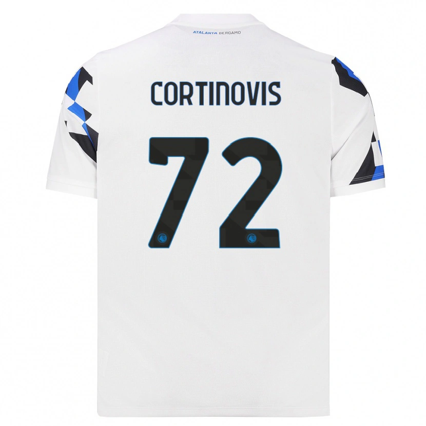 Danxenメンズアレッサンドロ・コルティノヴィス#72ホワイト レッドブルーアウェイシャツ2026/27ジャージーユニフォーム